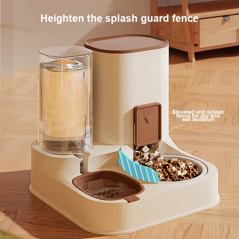 Cat Automatic Feeder Drinking Water Dry Wet Separation Food Container Pet Supplies