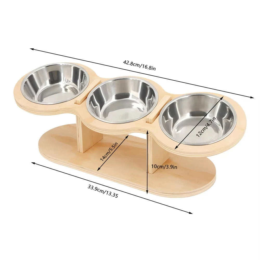 3 elevated cat bowls tilted anti-vomiting iron bowl elevated cat food bowl for food and water