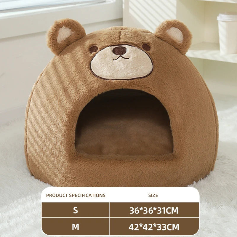Cats House Dogs Bed Indoor Sleeping Bed Soft Cat Cave Winter Warm Kitten Nest