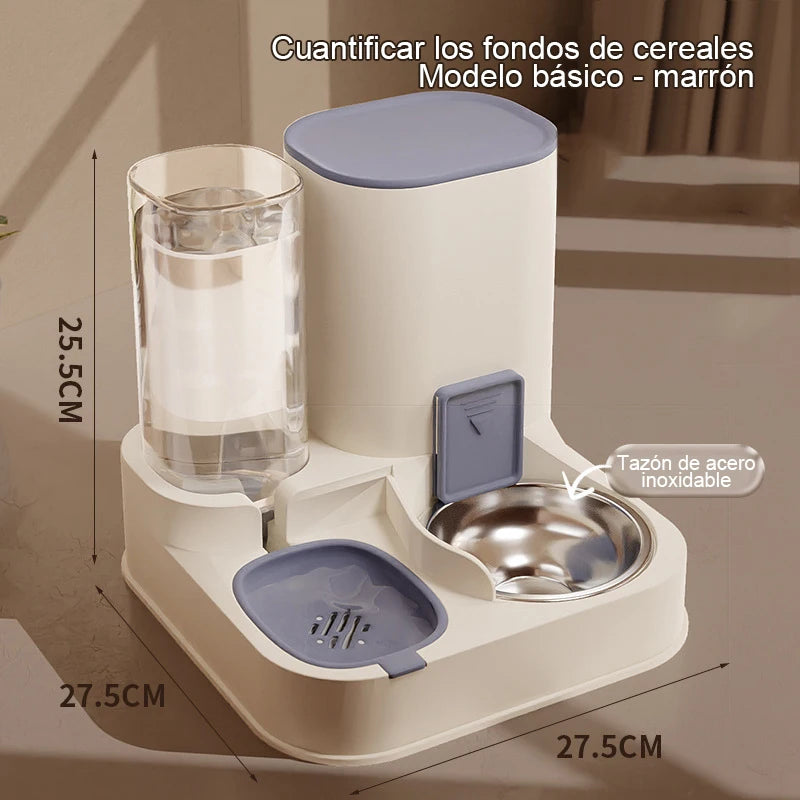 Cat Automatic Feeder Drinking Water Dry Wet Separation Food Container Pet Supplies