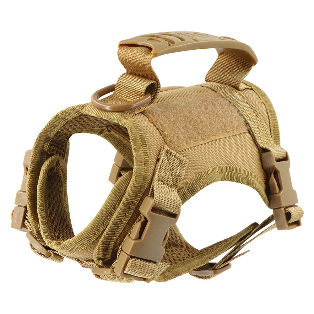 Tactical cat harness for outdoor walking of kittens and puppies, used for walking to prevent escape, soft , easy to wear