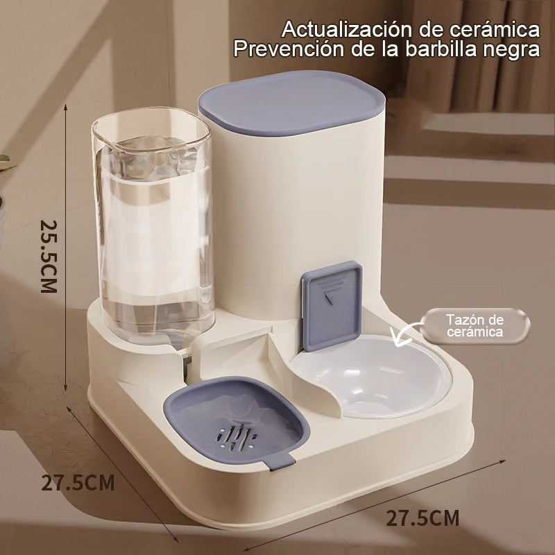 Cat Automatic Feeder Drinking Water Dry Wet Separation Food Container Pet Supplies