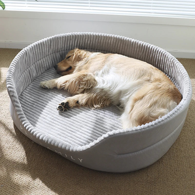 Dog Bed Medium Big Dogs House Soft Kennel Cat Warm Cushion Mat