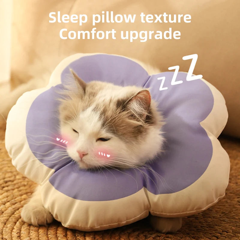 Cat Flower Elizabeth Cotton Neck Pet Collar Neck Cone Beauty Head Cover