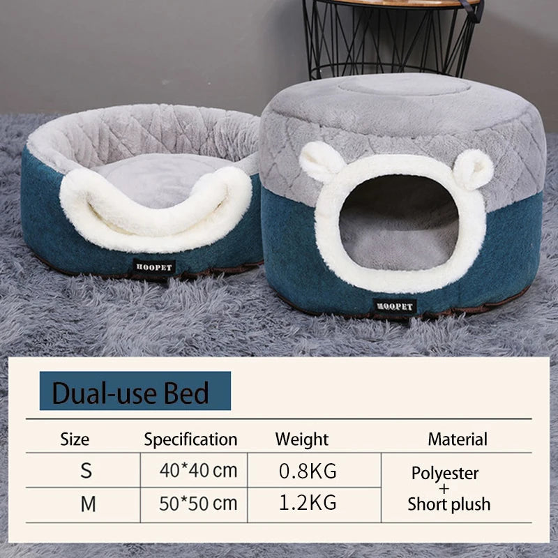 Cat Bed House Soft Plush Kennel Puppy Cushion Small Dogs Cats Nest Winter Warm Sleeping Pet Dog Bed P