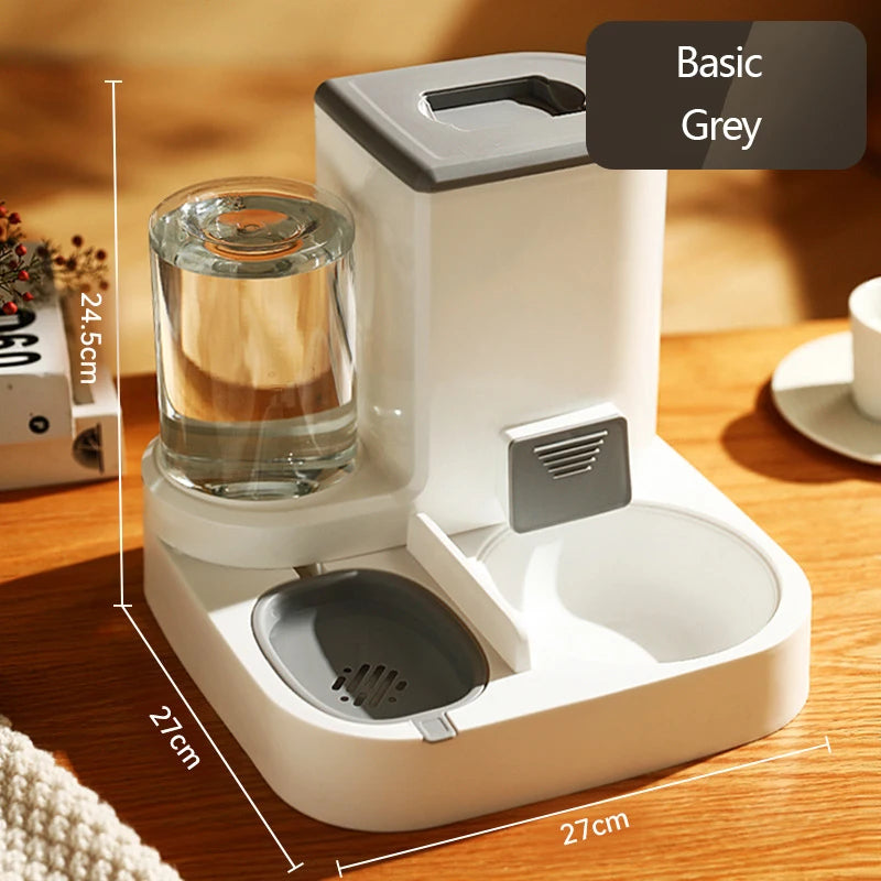 Pet Cat Automatic Feeder Drinking Water Large