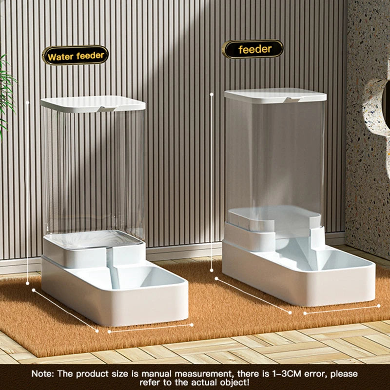 Automatic Cat Feeder & Water Dispenser with Gravity Food Storage  for Cats and Dogs