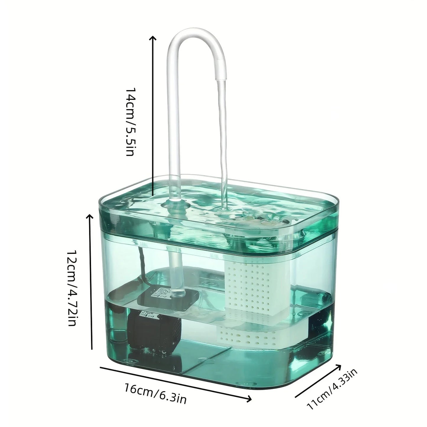 Cat Water Fountain 1.5L Water Dispenser Auto Filter Cat Drinker USB Recirculate Filtering with Pump Pet Drinking Accessories