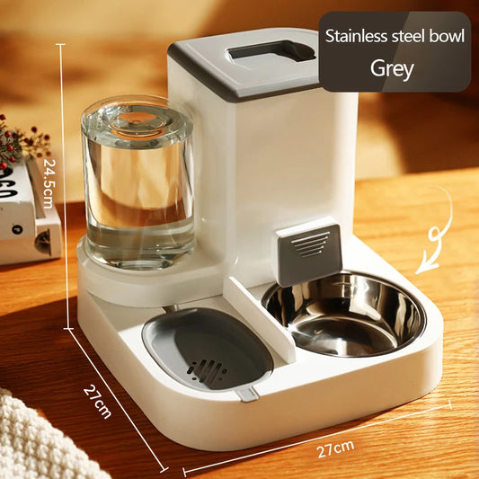 Pet Cat Automatic Feeder Drinking Water Large