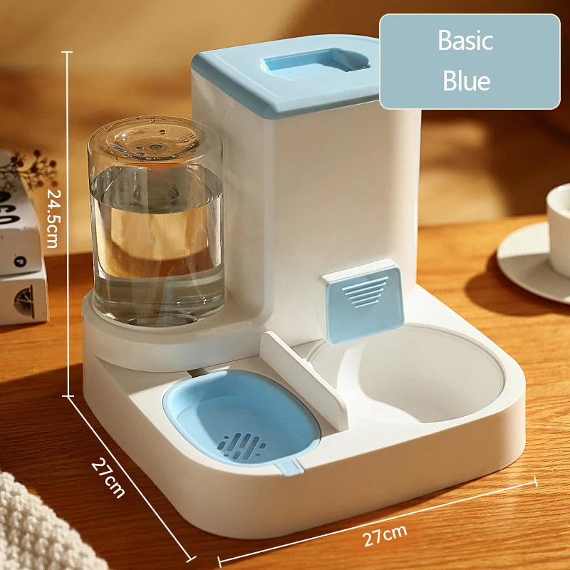 Pet Cat Automatic Feeder Drinking Water Large